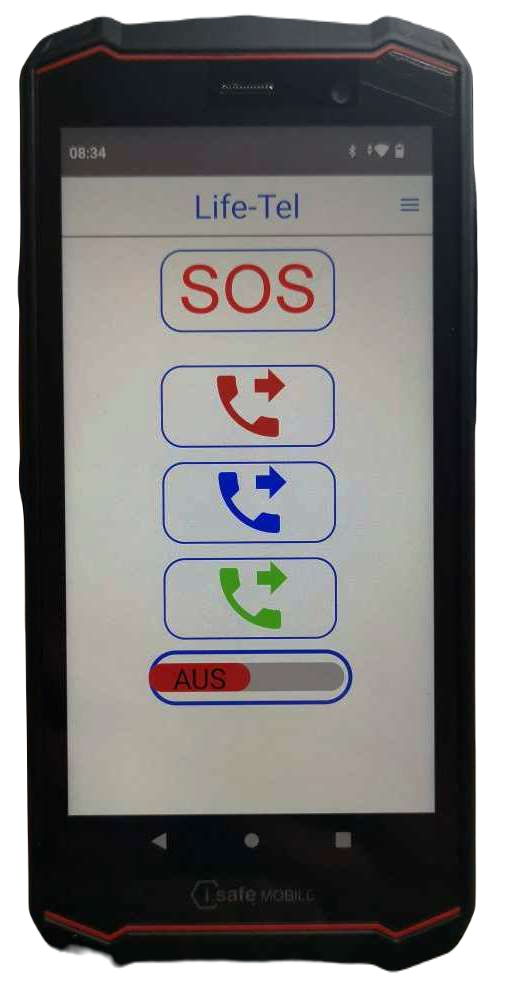 Life Tel 9L EX ATEX Smartphone für Alleinarbeiter in EX Zone 1/21 mit Notruf-App