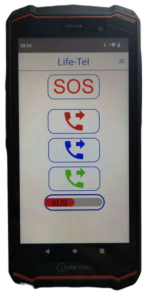 Life Tel 9L EX ATEX Smartphone für Alleinarbeiter in EX Zone 1/21 mit Notruf-App
