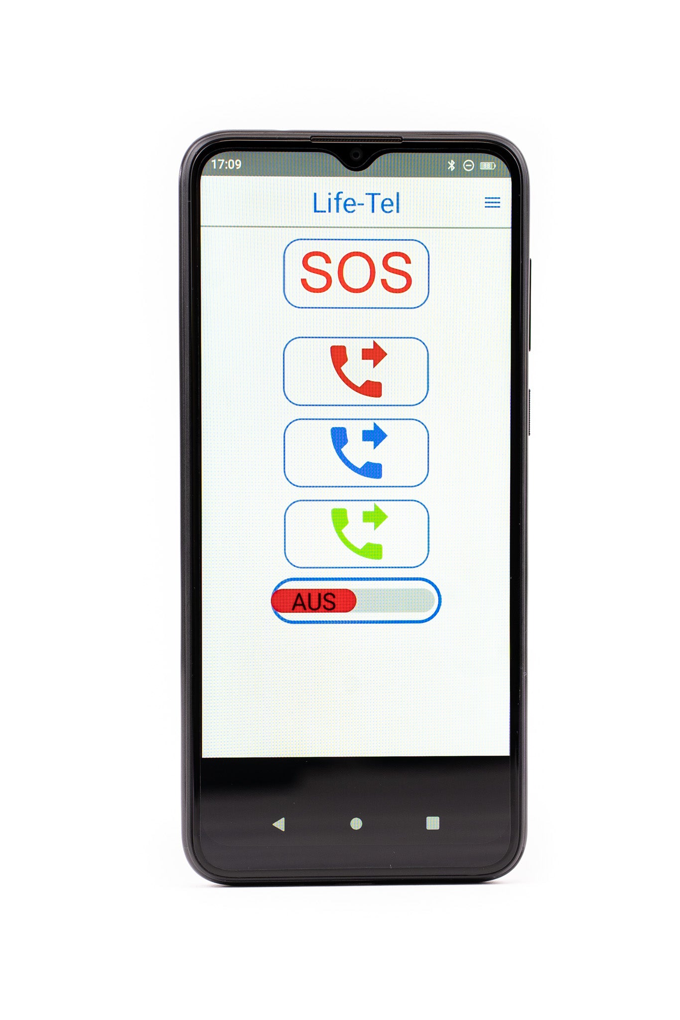 Life Tel 6 L - Teollinen älypuhelin henkilökohtaisena hätäsignaalijärjestelmänä (PNA) yksinäisille työntekijöille, mukaan lukien kuolleen miehen kytkin ja hätäpuhelusovellus